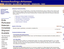 Tablet Screenshot of homeschoolinginarkansas.com